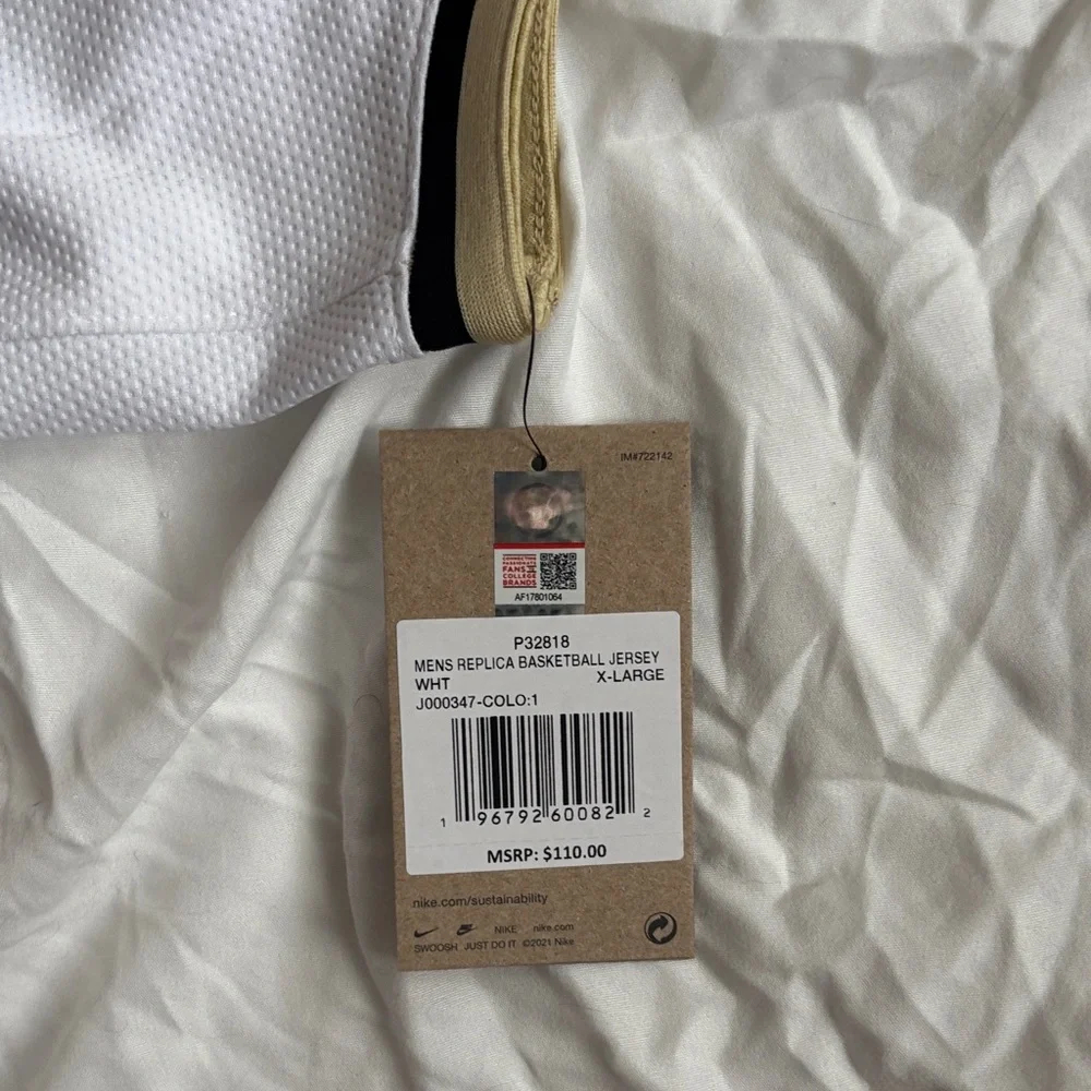 Brand New Nike CU Buffs White and Gold Basketball Jersey